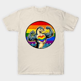 Gay Pride Muscled Otter T-Shirt